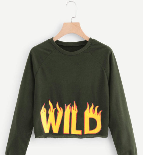 Letter Print Sweatshirt