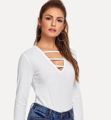 V-Neck Solid Tee