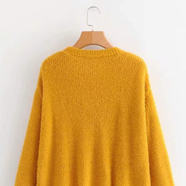 Drop Shoulder Solid Sweater