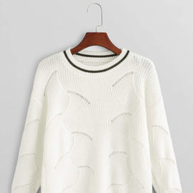 Cut Out Drop Shoulder Sweater