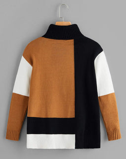 Cut And Sew Dip Hem Jumper