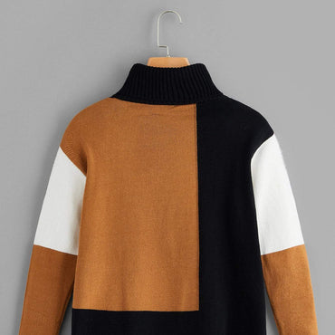 Cut And Sew Dip Hem Jumper